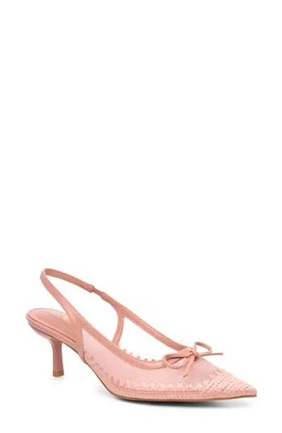 Nicole Miller Pointed Toe Slingback Pump In Pink