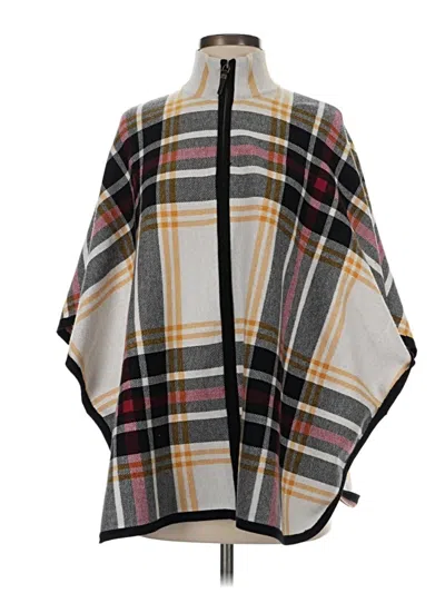 Pre-owned Nicole Miller Poncho In Gray