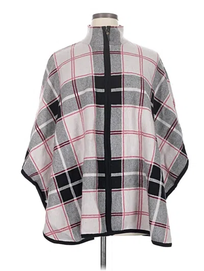 Pre-owned Nicole Miller Poncho In Gray