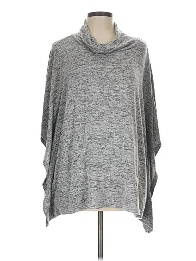 Pre-owned Nicole Miller Poncho In Gray