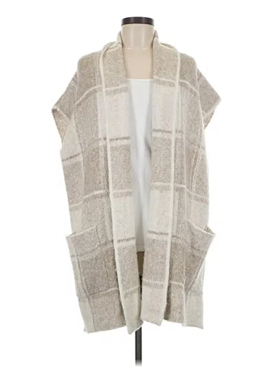 Pre-owned Nicole Miller Poncho In Ivory