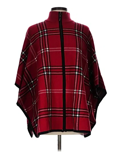 Pre-owned Nicole Miller Poncho In Red