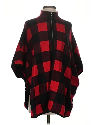 Pre-owned Nicole Miller Poncho In Red