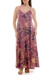 Nicole Miller Print Maxi Slipdress
