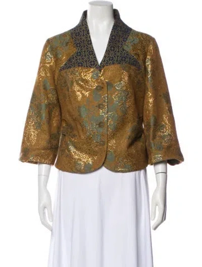 Pre-owned Nicole Miller Printed Evening Jacket