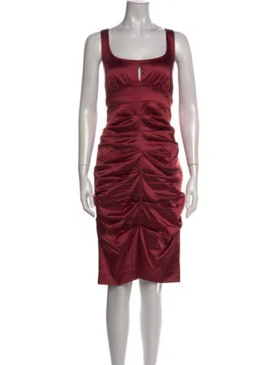 Pre-owned Nicole Miller Printed Knee-length Dress In Blue