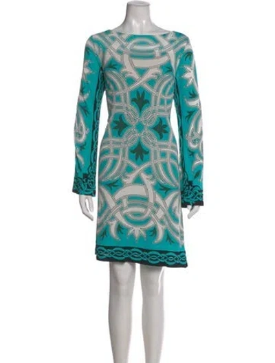 Pre-owned Nicole Miller Printed Knee-length Dress In Multi