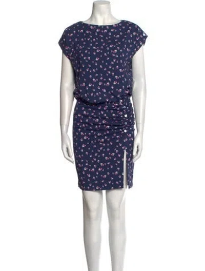 Pre-owned Nicole Miller Printed Knee-length Dress W/ Tags In Blue
