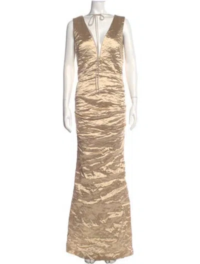 Pre-owned Nicole Miller Printed Long Dress