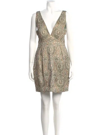 Pre-owned Nicole Miller Printed Mini Dress