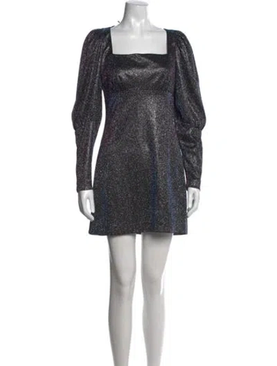 Pre-owned Nicole Miller Printed Mini Dress In Black