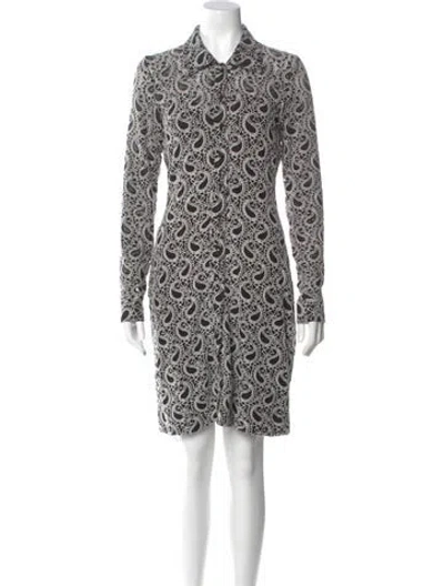 Pre-owned Nicole Miller Printed Mini Dress In Multi