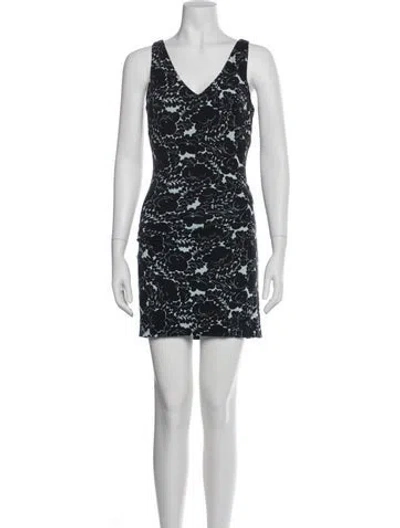Pre-owned Nicole Miller Printed Mini Dress In Multi