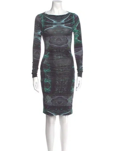 Pre-owned Nicole Miller Printed Mini Dress In Multi