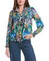 Nicole Miller Printed Top In Multi