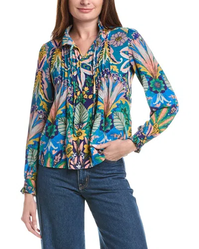 Nicole Miller Printed Top In Multi