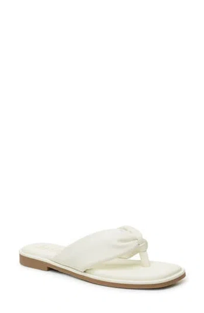 Nicole Miller Puffy Thong Sandal In Cream