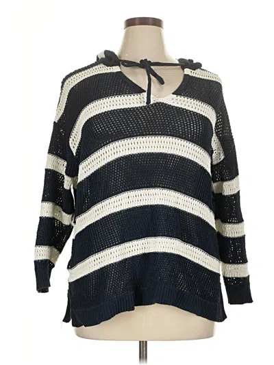 Pre-owned Nicole Miller Pullover Sweater In Blue