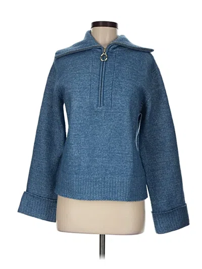 Pre-owned Nicole Miller Pullover Sweater In Blue
