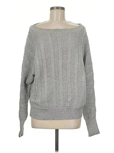 Pre-owned Nicole Miller Pullover Sweater In Gray