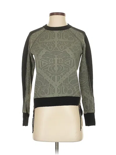 Pre-owned Nicole Miller Pullover Sweater In Green