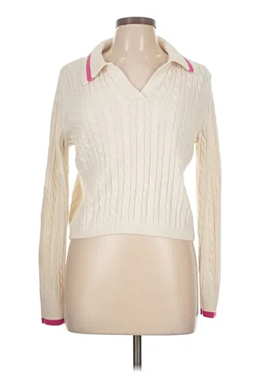 Pre-owned Nicole Miller Pullover Sweater In Ivory