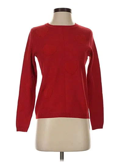 Pre-owned Nicole Miller Pullover Sweater In Red