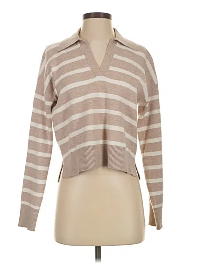 Pre-owned Nicole Miller Pullover Sweater In Tan