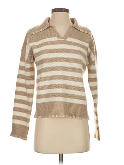 Pre-owned Nicole Miller Pullover Sweater In Tan