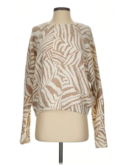 Pre-owned Nicole Miller Pullover Sweater In Tan