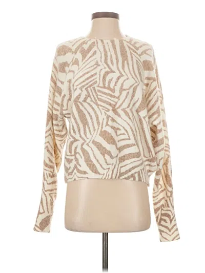 Pre-owned Nicole Miller Pullover Sweater In White