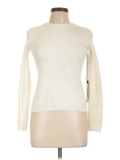 Pre-owned Nicole Miller Pullover Sweater In White