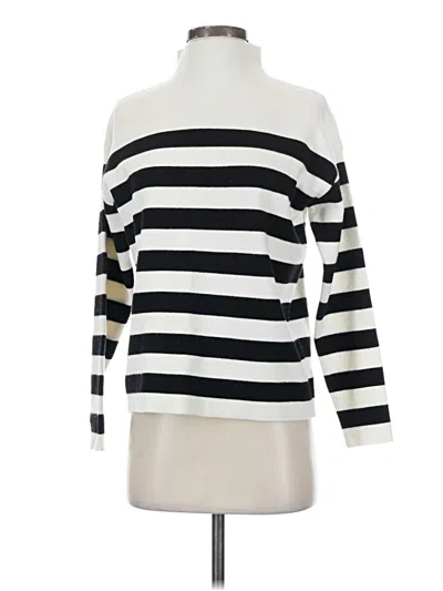 Pre-owned Nicole Miller Pullover Sweater In White