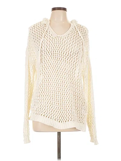 Pre-owned Nicole Miller Pullover Sweater In White