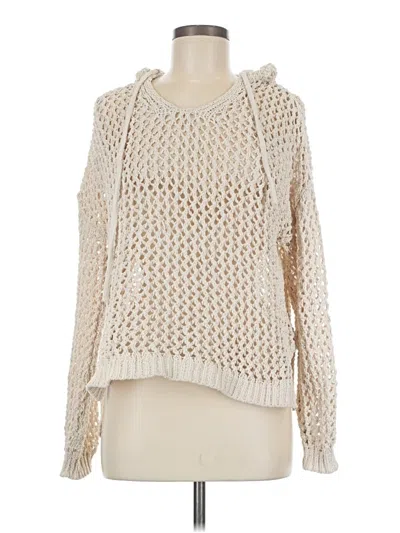 Pre-owned Nicole Miller Pullover Sweater In White