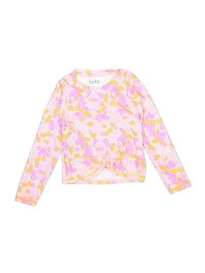 Pre-owned Nicole Miller Kids' Rash Guard In Pink