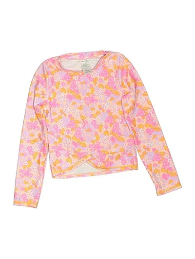Pre-owned Nicole Miller Kids' Rash Guard In Pink