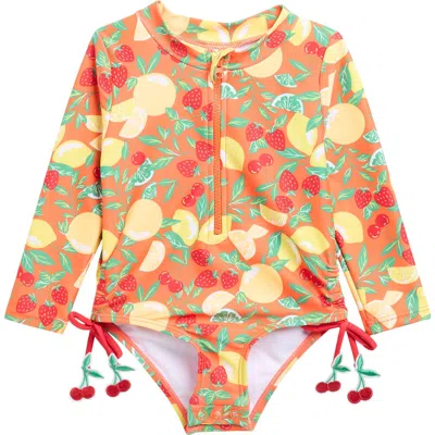 Nicole Miller Babies'  Rashguard One-piece Swimsuit In Multi