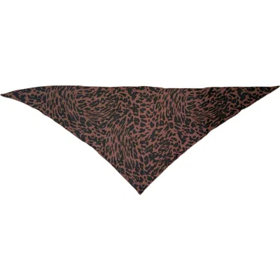 Nicole Miller Reversible Triangle Scarf In Brown