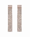 Nicole Miller Rhinestone Linear Earrings In Gold In Silver