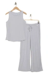 Nicole Miller Rib Pajamas In Misty Coast