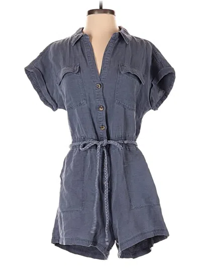 Pre-owned Nicole Miller Romper In Blue