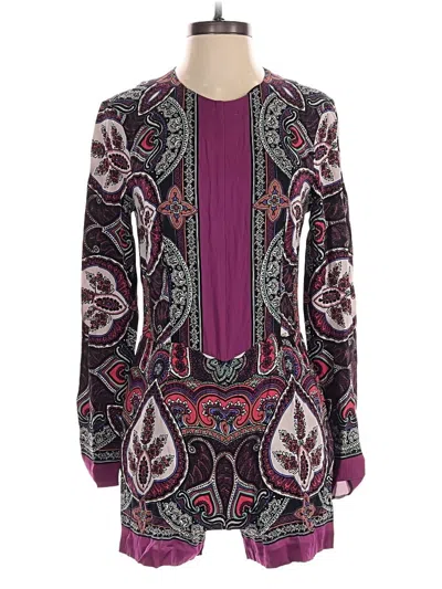 Pre-owned Nicole Miller Romper In Purple