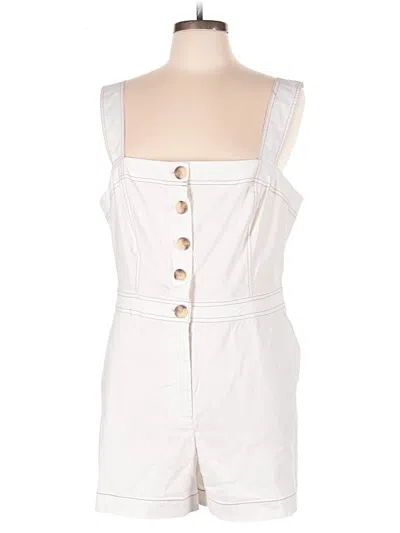 Pre-owned Nicole Miller Romper In White