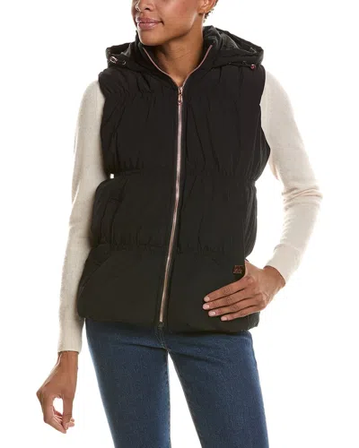 Nicole Miller Ruched Vest In Black