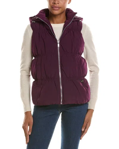 Nicole Miller Ruched Vest In Purple