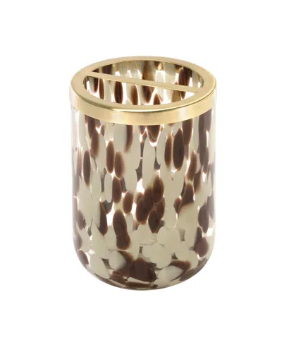 Nicole Miller Safari 4.13" Decorative Toothbrush Holder In Brown