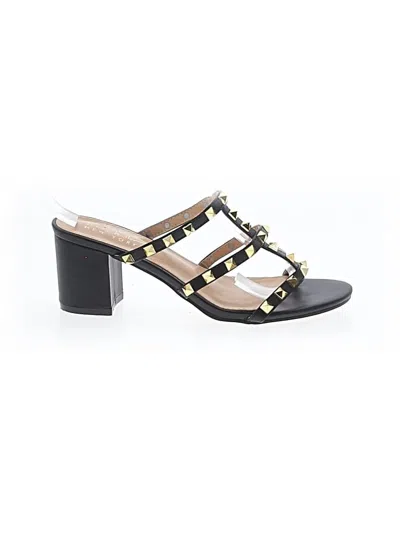 Pre-owned Nicole Miller Sandals In Black