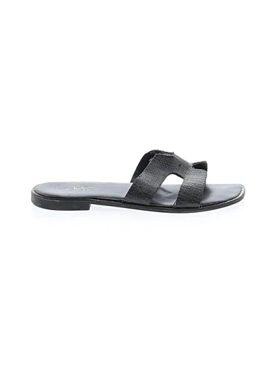Pre-owned Nicole Miller Sandals In Black