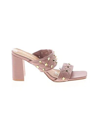 Pre-owned Nicole Miller Sandals In Pink